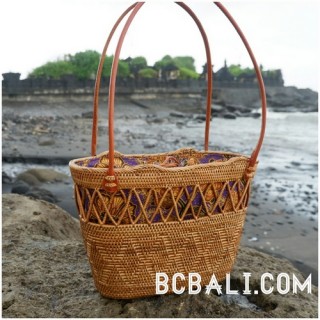 ethnic style full handmade ata rattan women handbag bali